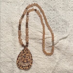 Leopard Print Pendant Necklace